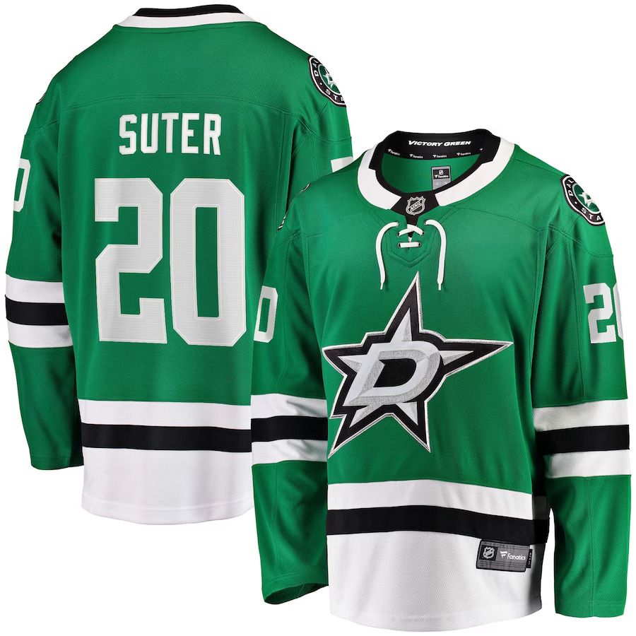 Men Dallas Stars #20 Ryan Suter Fanatics Branded Kelly Green Breakaway Player NHL Jersey